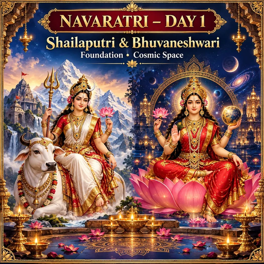 Navaratri Day 1 — Shailaputri and Bhuvaneshwari